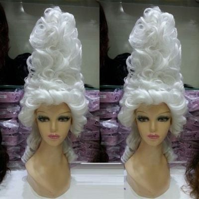 Wg8 marie antoinette renaissance costume wig rococo queen versailles white