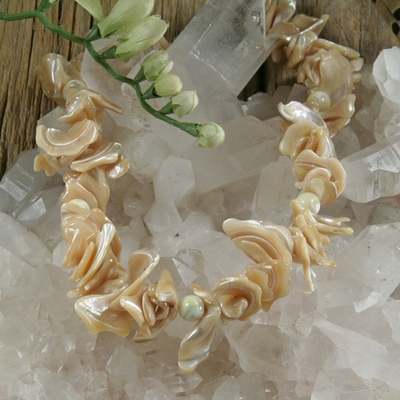 Mother of pearl nugget necklace