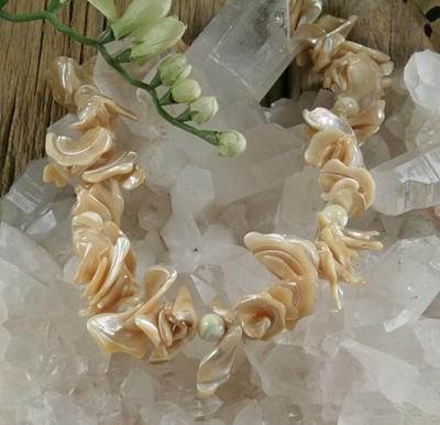 Mother of Pearl Nugget Necklace