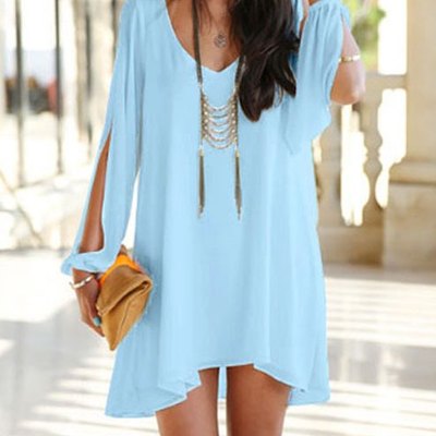 Sold-out loose-fitting chiffon dress