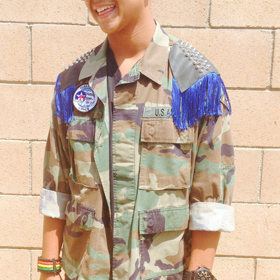 Royal camo military jacket