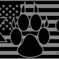 American K-9 Flag Vinyl Patch - Thumbnail 1