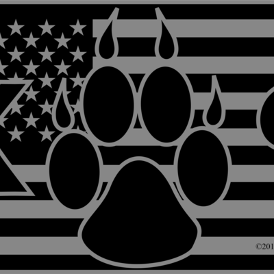 American k-9 flag vinyl patch