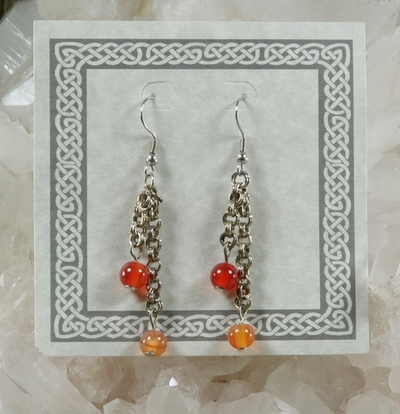 Carnelian dangle Earrings