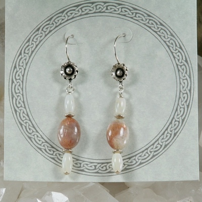 Sunstone and opal earrings - Thumbnail 5