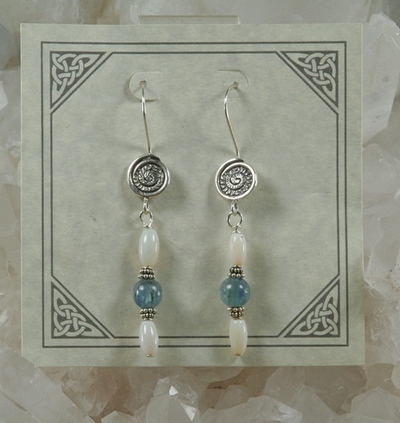 Opal and Blue Kyanite Earrings (2)