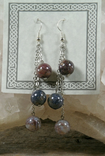 Pietersite dangle Earrings