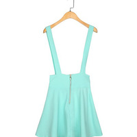 Free Shipping-PASTEL SKATER SUSPENDER OVERALL DRESS - Thumbnail 3