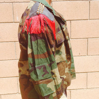 Red Camo Military Jacket - Thumbnail 1