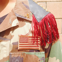 Maroon Camo Hi-Low Military Jacket - Thumbnail 3