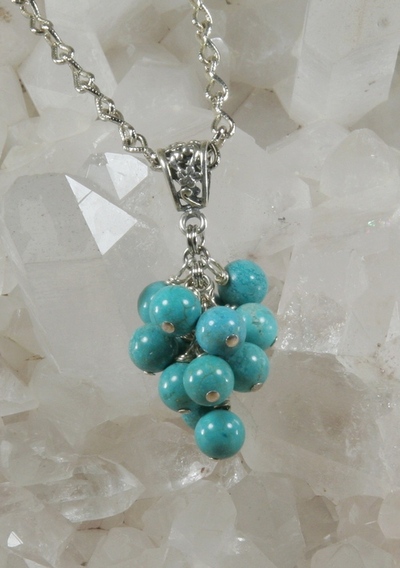 Turquoise Grape Cluster Necklace