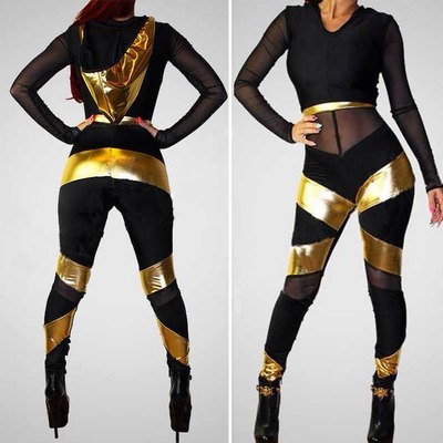 Black and gold jumpsuit