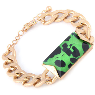 Gypsy animal print chain bracelet