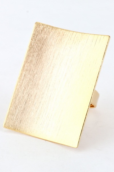 ON SALE !!! BRUSH TEXTURED RECTANGLE BAR RING