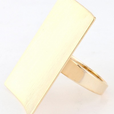 On sale !!! brush textured rectangle bar ring
