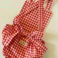 Vintage Style Red Gingham Romper - Thumbnail 1