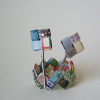 Bobby Pin Pair - Earth Friendly in Warm Colors  - Thumbnail 2