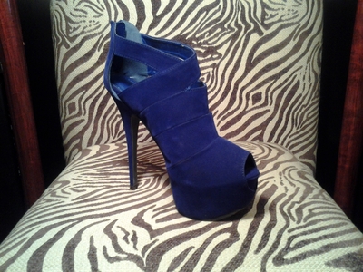 Peep toe - blue
