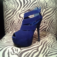 Peep toe - Blue - Thumbnail 1