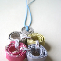 Eco-Chic Necklace - Phone Book Memoir - Thumbnail 3