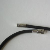 Eco Chic Paper Necklace with Glass Bead on 18" Leather Cord - Thumbnail 3