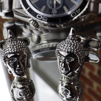 Silver Buddha Cufflinks - Thumbnail 3