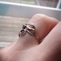 Copper leaf and vine ring with Iolite Cabochon-3