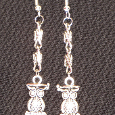 Owl dangle earrings