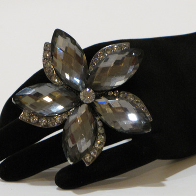 Crystal cocktail ring