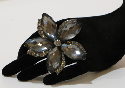 Crystal cocktail ring