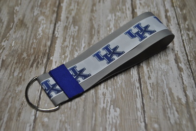 White kentucky key fob