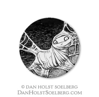 Saffron - 1 inch button