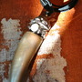 Horn Pendant Necklace on Black Deerskin Leather Lace-1