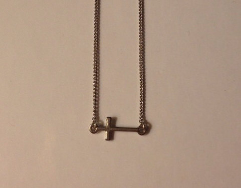 Tiny cross necklace / delicate / pretty necklace