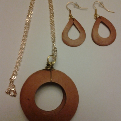 Natural necklace and earrings - Thumbnail 4