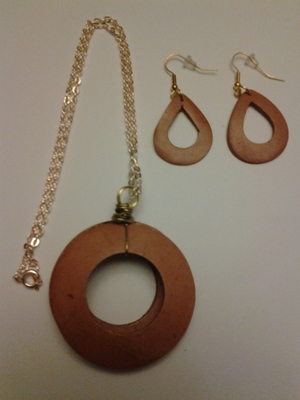 Natural Necklace and Earrings