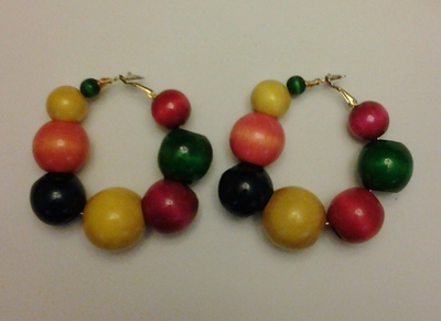 Beaded Hoop Earrings