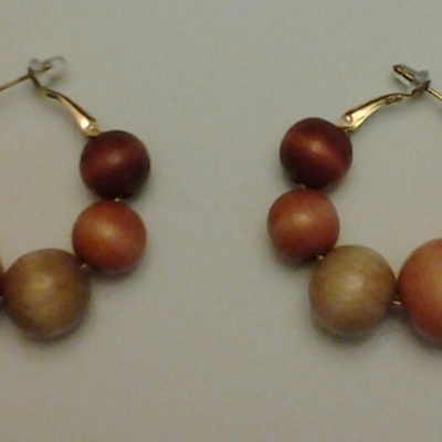 Beaded hoop earrings - Thumbnail 4