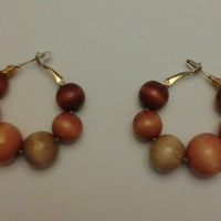 Beaded Hoop Earrings - Thumbnail 1