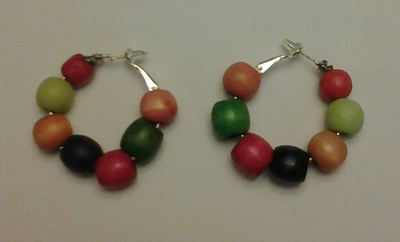 Beaded Hoop Earrings