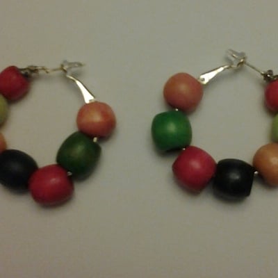 Beaded hoop earrings