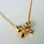 Tiny Gold Bow Necklace-1
