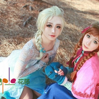 5pcs snow pins movie Frozen Elsa Custom Wig Cosplay Costume Snow Queen Anime - Thumbnail 1