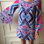 Fuchsia Angel Sleeve Shift Dress-3