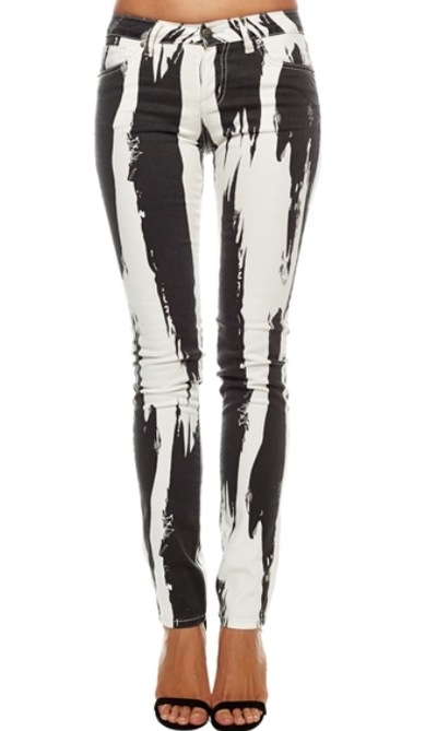 Blk And White SKinny Jeans