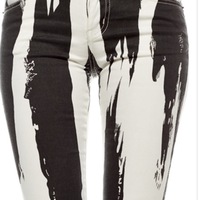 Blk And White SKinny Jeans - Thumbnail 2