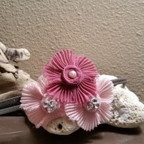 Triple Flower Headband w/ Rhinestones