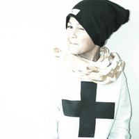  Cross Sweater New Fall Winter 2014 Black & White - Thumbnail 3