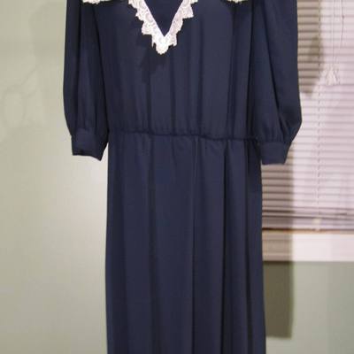 Navy collar dress