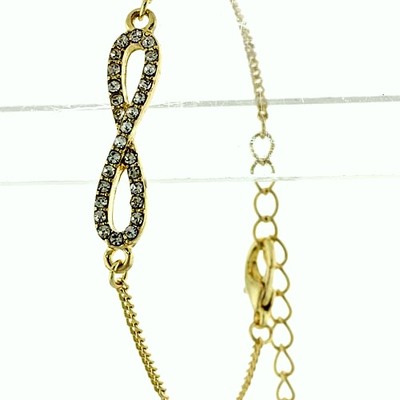 Trinity- crystal inifinty bracelet